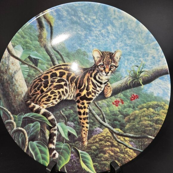 Margay Cat Collectible Plate Great Cats Bradford Exch Knowles China PD88 - Picture 1 of 5